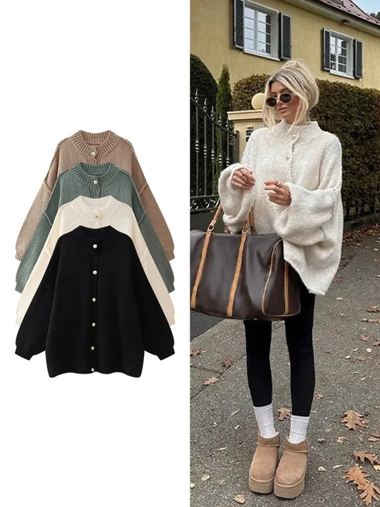 Selina Cardigan – Relaxed Oversized Button-Up