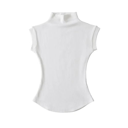 Solenne Top – Classic Sleeveless Turtle Neck